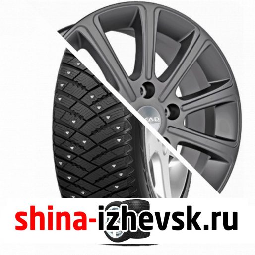 Колесо в сборе Goodyear Ultra Grip Ice Arctic 215/65 R16 T 98 + СКАД Милан 6.5xR16 5×114.3 ET45 DIA60.1 Черно-серый цвет с перламутровыми оттенками в Ижевске